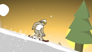 Спуск на сноуборде 3