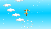 Тигра прыгает по облакам
